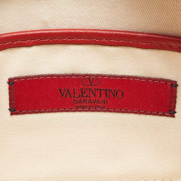 VALENTINO Red Leather Studded Camera Crossbody Bag - Picture 8 of 8
